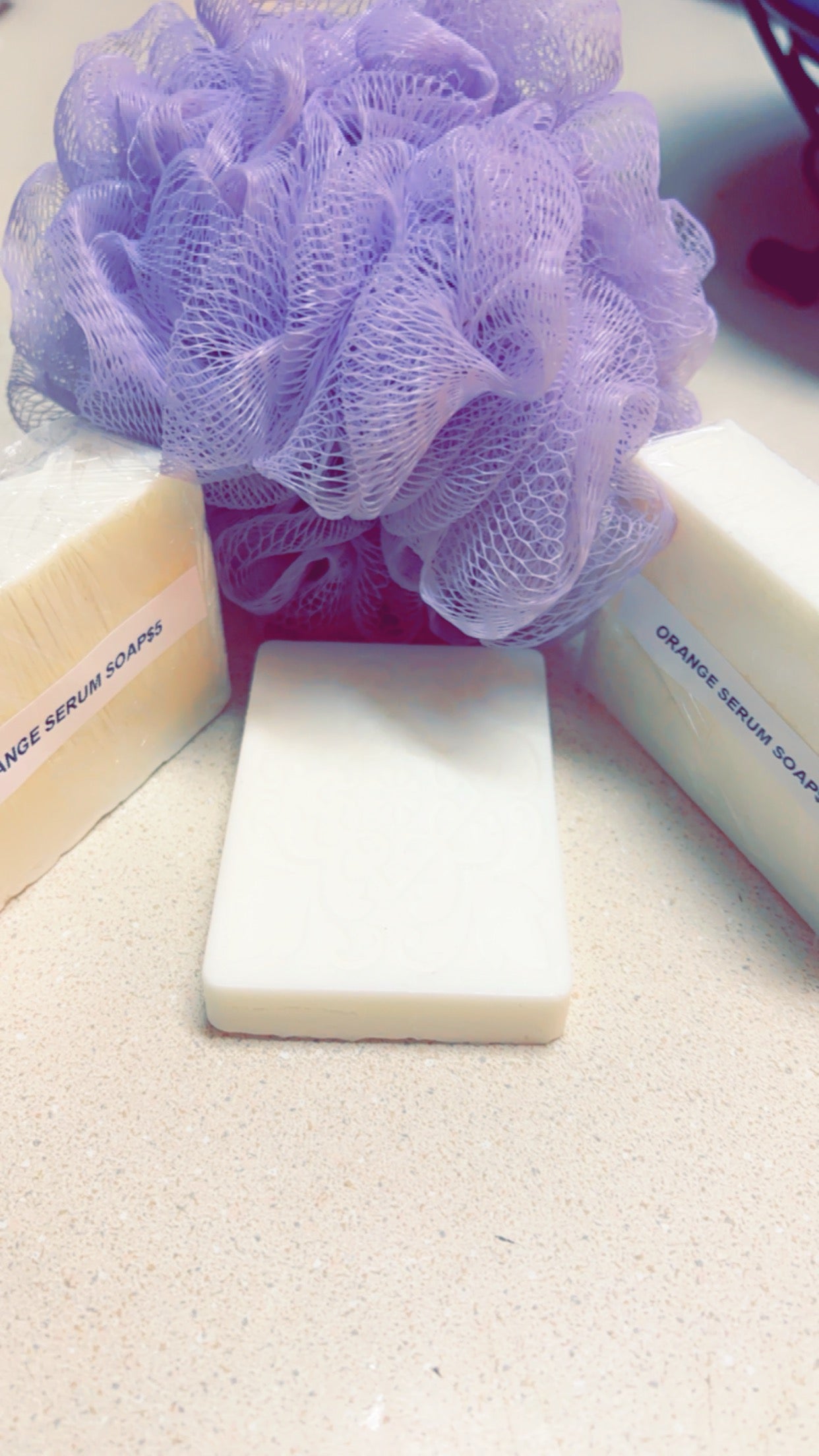 Orange serum soap